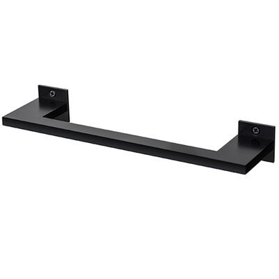 Toalheiro Slim Alumínio Preto 25cm